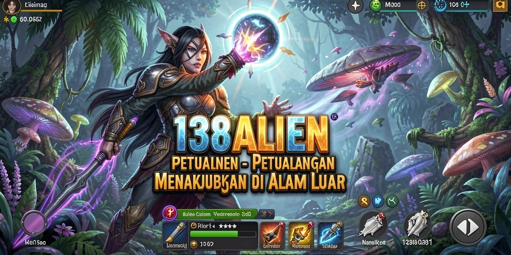 Screenshot gameplay <strong>138ALIEN</strong> menampilkan petualangan seru di planet asing.