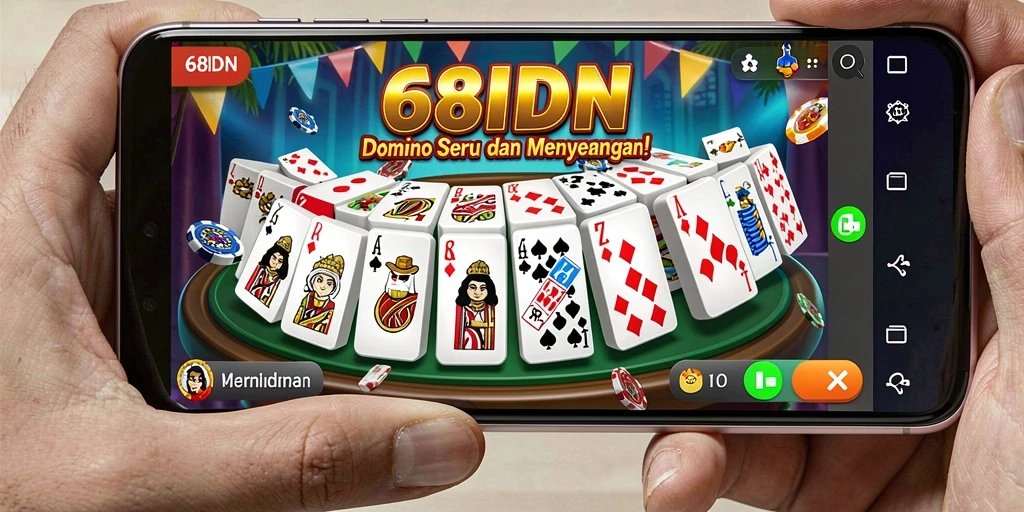 Tampilan gameplay yang menarik dari 68IDN saat bermain domino.