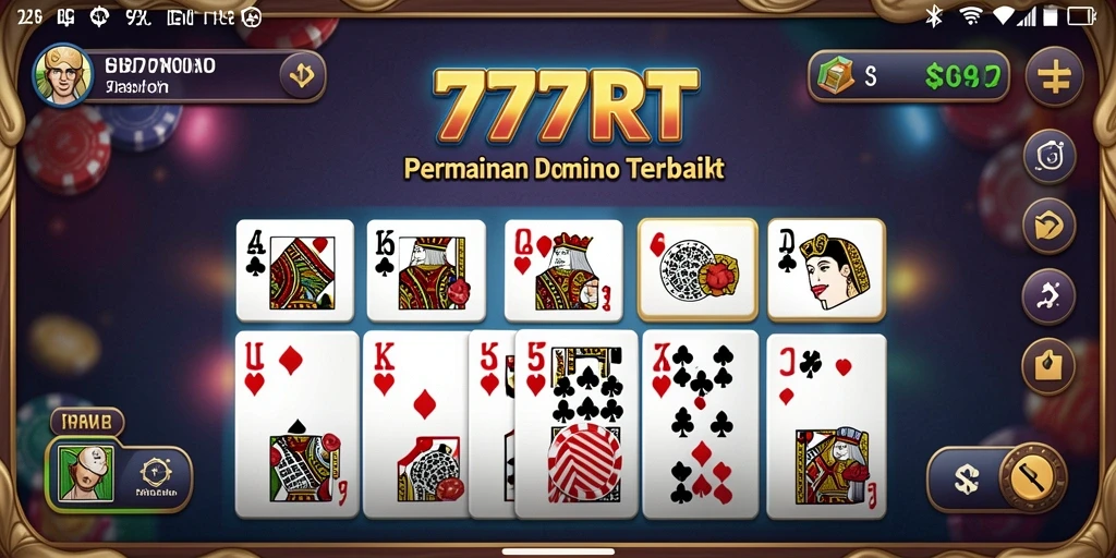 Tampilan menarik dari gameplay Domino di 777RT.