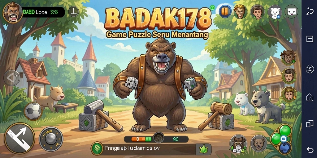 Tampilan gameplay seru dari BADAK178 dengan teka-teki menarik.