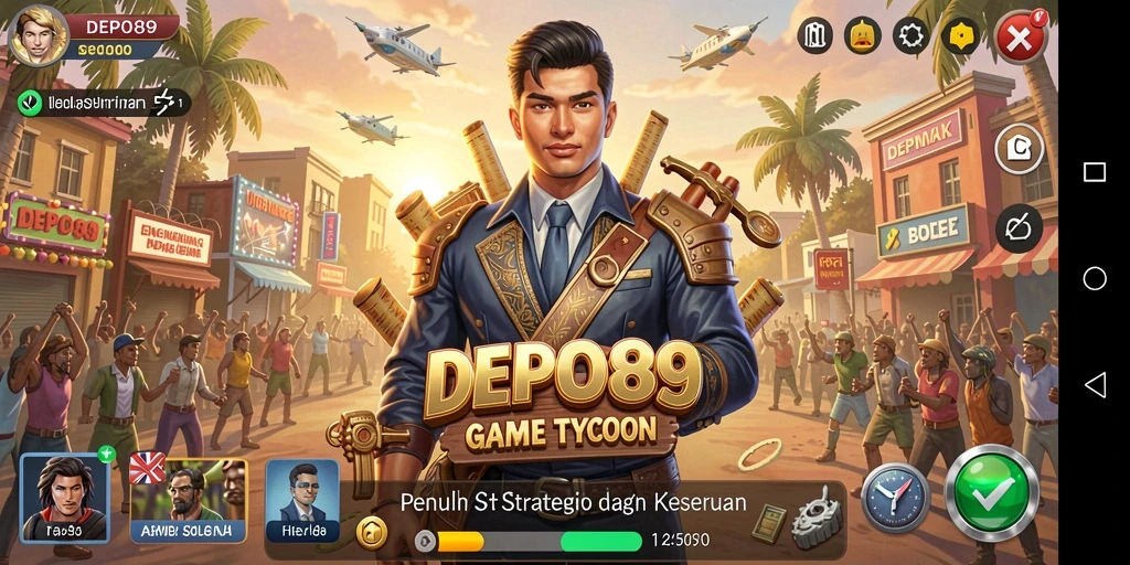 Screenshot DEPO89 menunjukkan gameplay Tycoon yang seru dan strategis.