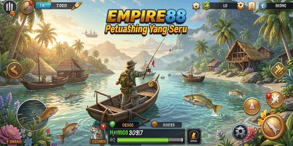 Screenshot gameplay EMPIRE88 yang mengasyikkan dan penuh aksi memancing.