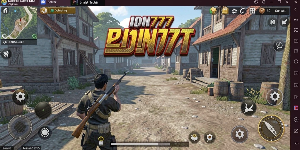 Screenshot utama dari gameplay terkenal dalam IDN777 dengan dunia terbuka yang luas.
