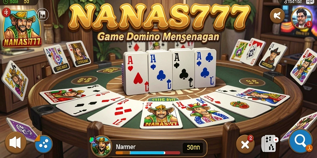 Tampilan gameplay seru di NANAS777 dengan domino yang menantang.