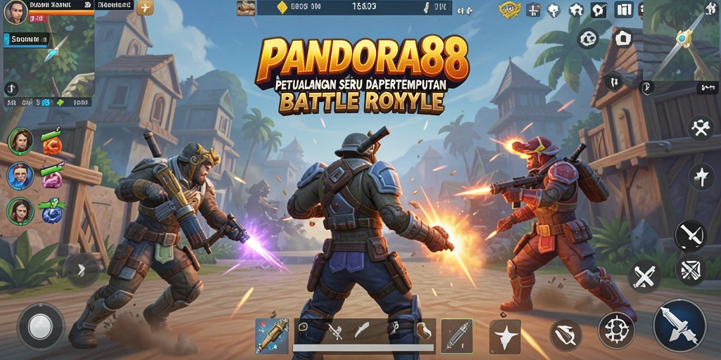 Screenshot PANDORA88 menampilkan aksi seru dalam pertempuran Battle Royale.