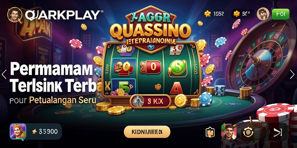 Tampilan gameplay menegangkan di QUARKPLAY yang menarik dan menghibur.