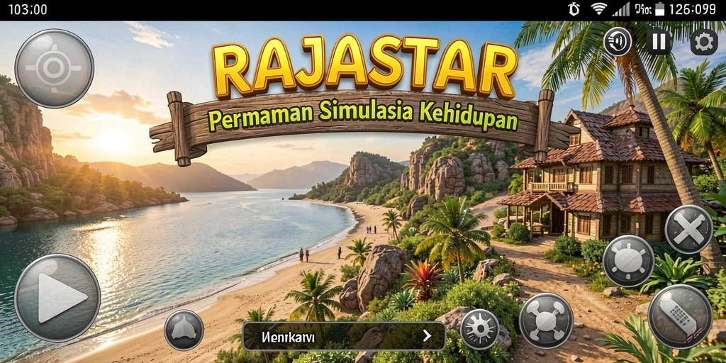 Tampilan gameplay menarik dari <strong>RAJASTAR</strong> yang menampilkan interaksi antar karakter.