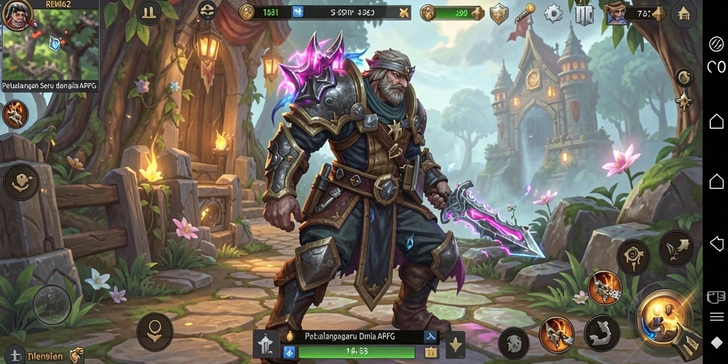 Tampilan gameplay seru di REMI62 dengan pertarungan mendebarkan.