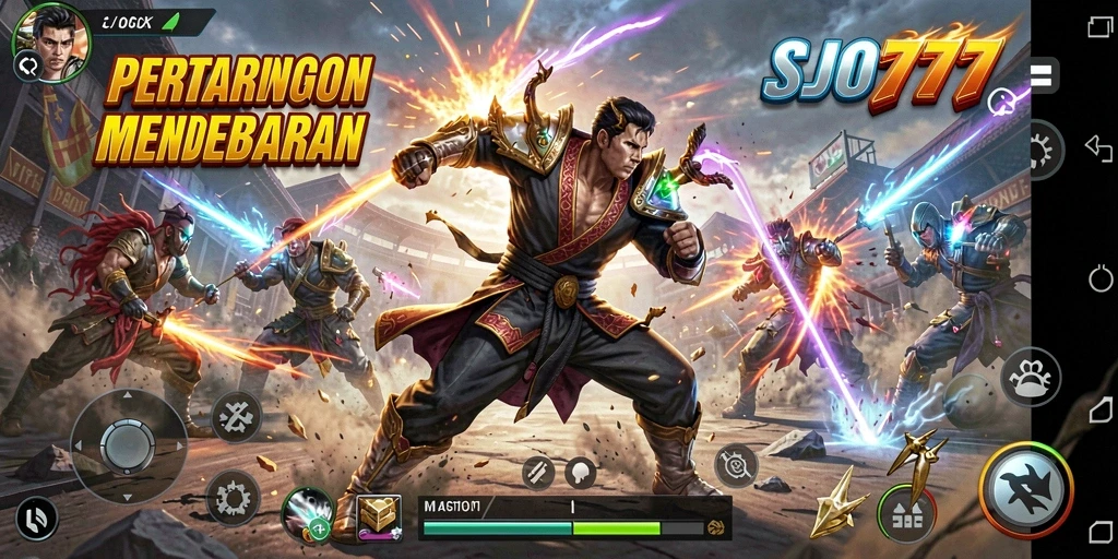 Tampilan gameplay mendebarkan dalam SJO777 dengan aksi intens.