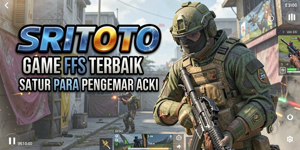 Tangkapan layar SRITOTO menampilkan aksi tembak-menembak yang mendebarkan.
