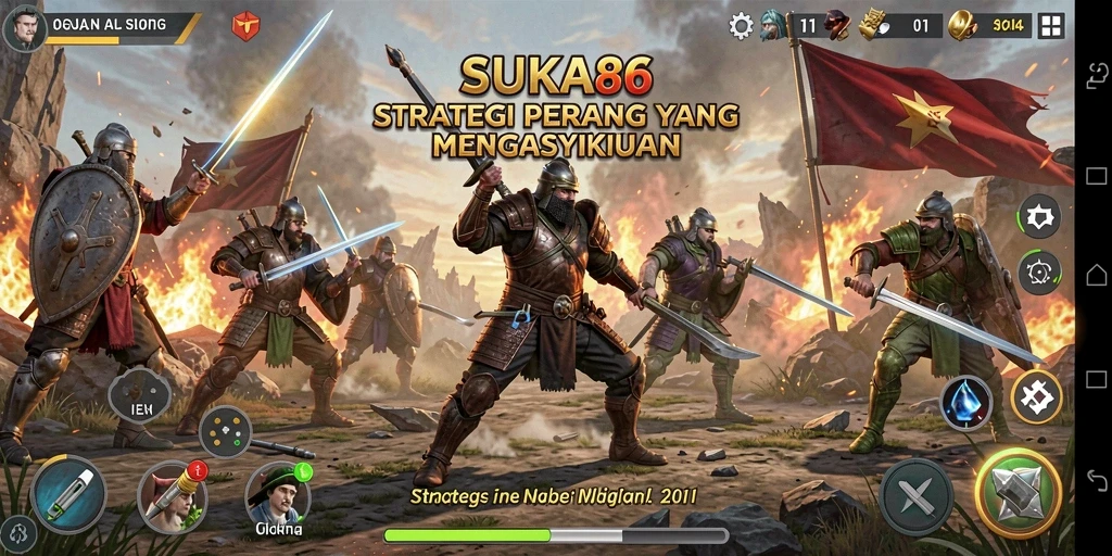 Tampilan gameplay seru dalam SUKA86 yang penuh taktik.