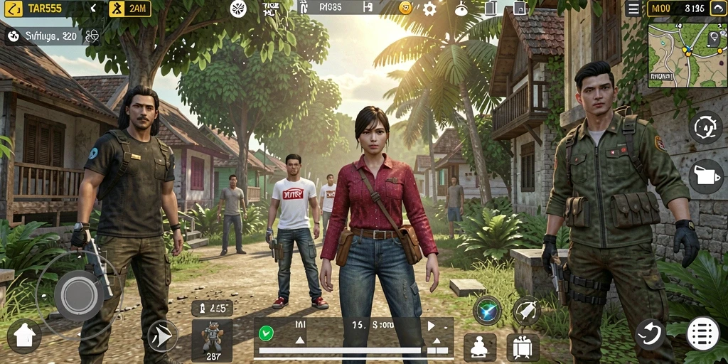 Tangkapan layar TAR555 menunjukkan gameplay simulasi yang menarik.