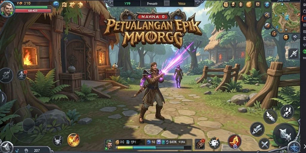 Tangkapan layar Y89 menunjukkan grafik yang memukau dalam petualangan MMORPG.